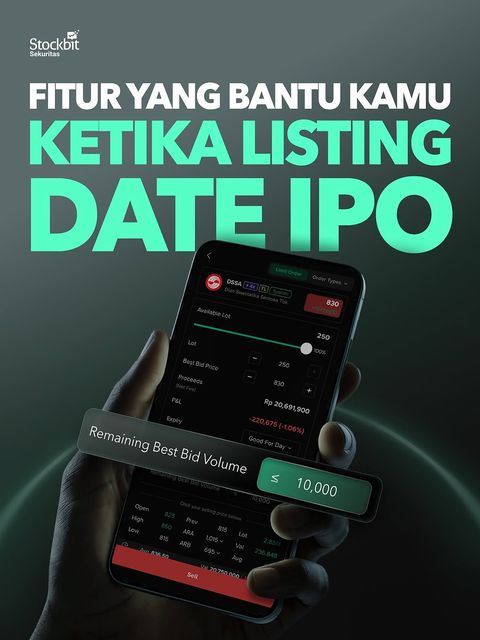 Stockbit: Fitur Listing Date IPO